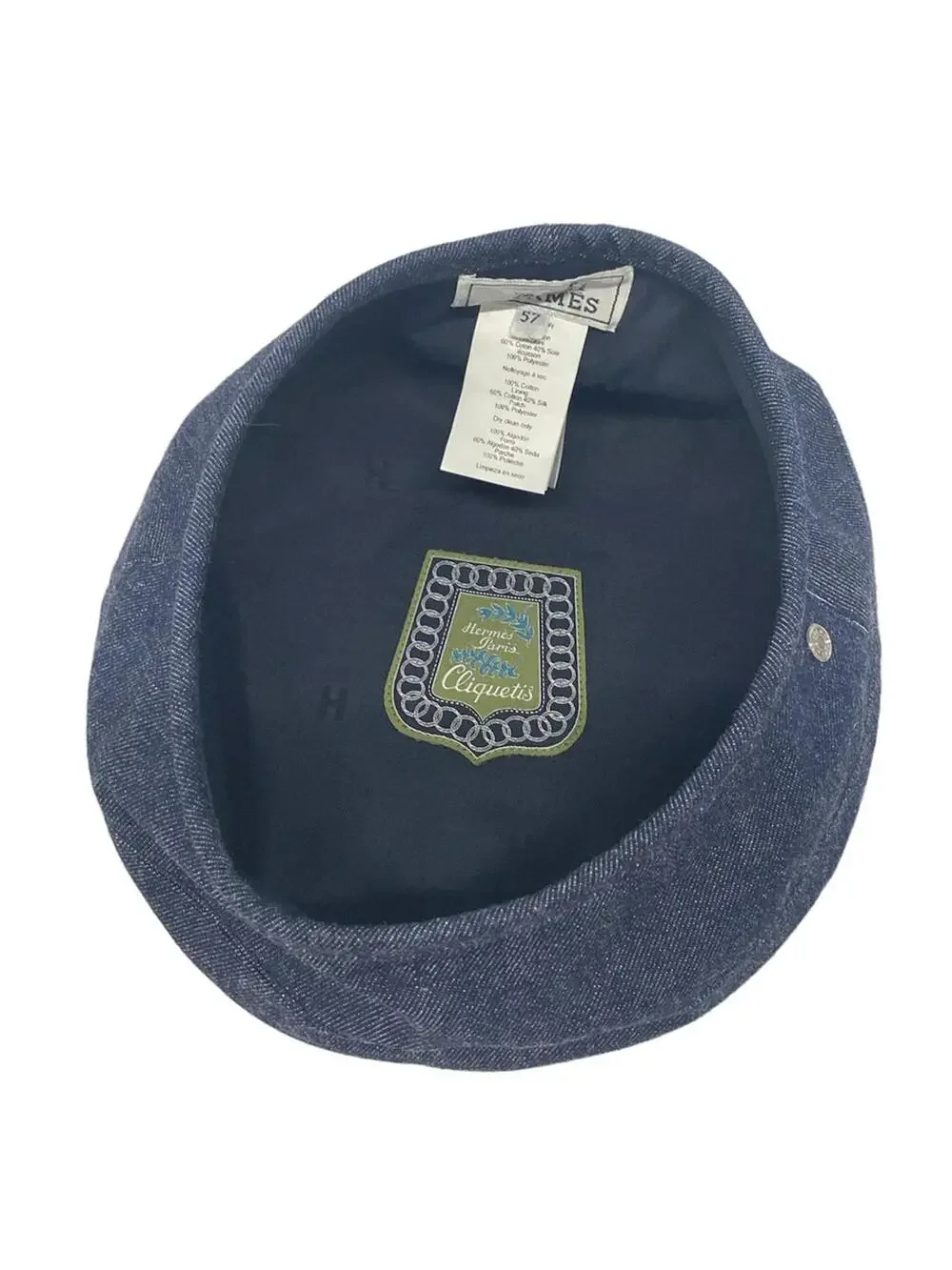 Hermes Navy Cotton Hat #279453H54B